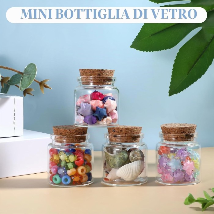 TUBO VETRO CON TAPPO SUGHERO DIAM 40MM X 50MM